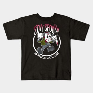 Stay Spooky - Vintage Cartoon Friday the 13th - Slasher Movie Kids T-Shirt